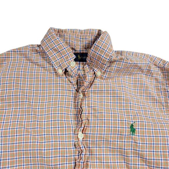 Polo Ralph Lauren Shirt Mens Small Colorful Button Down Preppy Plaid Long S Read - Picture 1 of 7